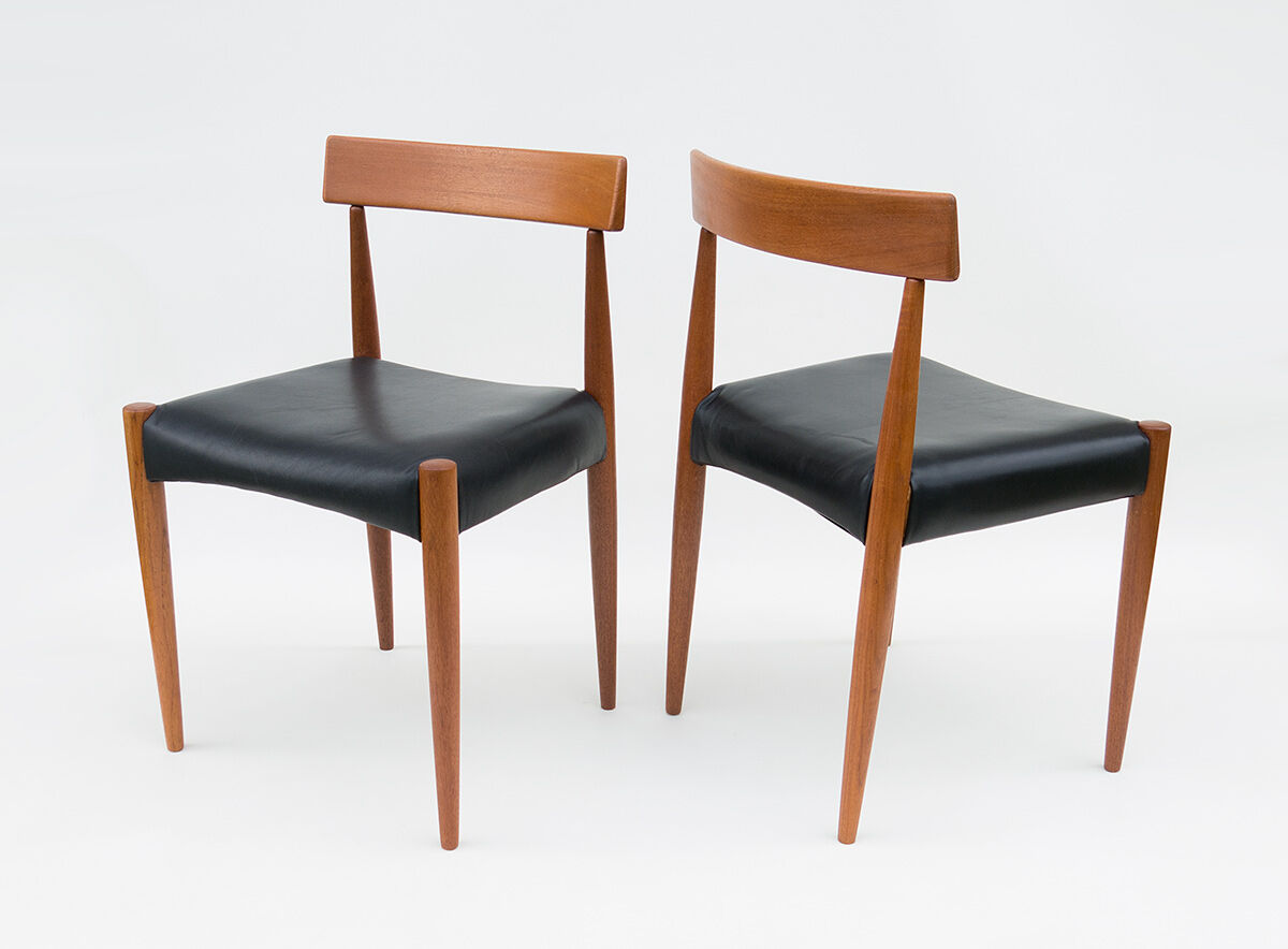 Danish MK 200 Chairs in Teak by Arne Hovmand-Olsen for Mogens Cold, Set of 4