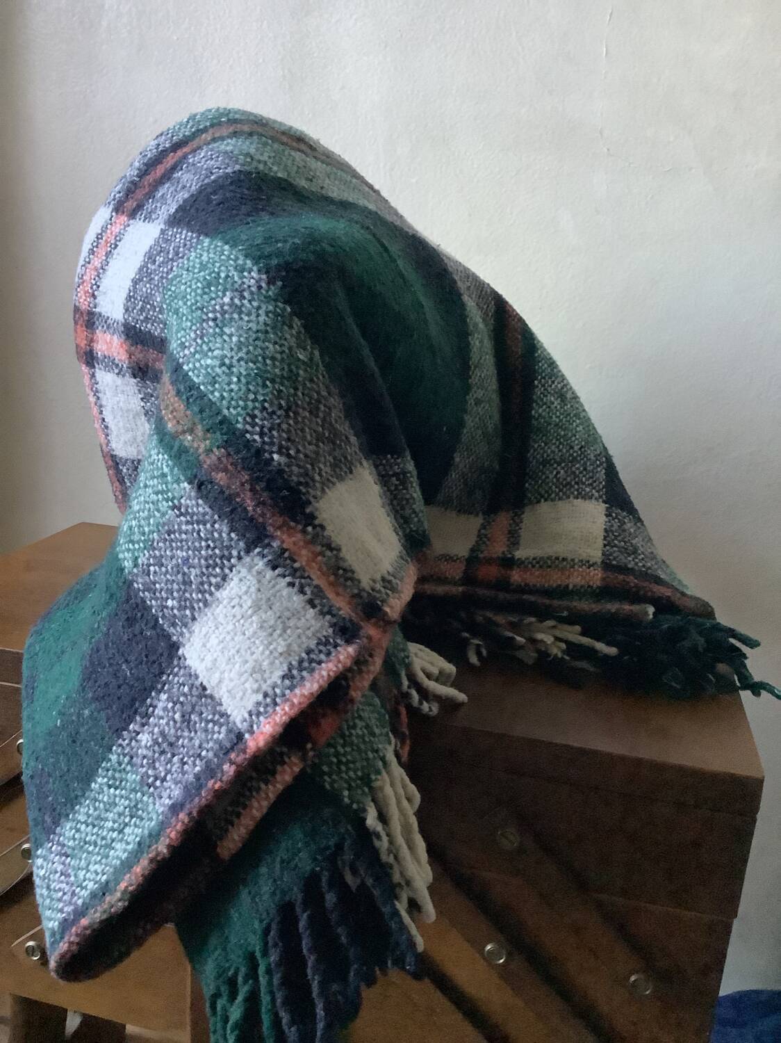 Vintage tartan throw