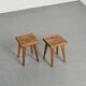 Pair of stools by Christian Durupt, Meribel 1960