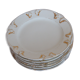 6 dessert plates in white porcelain