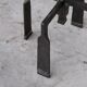 Brutalist iron mid-century floor and table lamp set