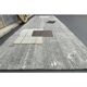 1970s Turkish Oushak handmade wool cotton gray runner 111x352