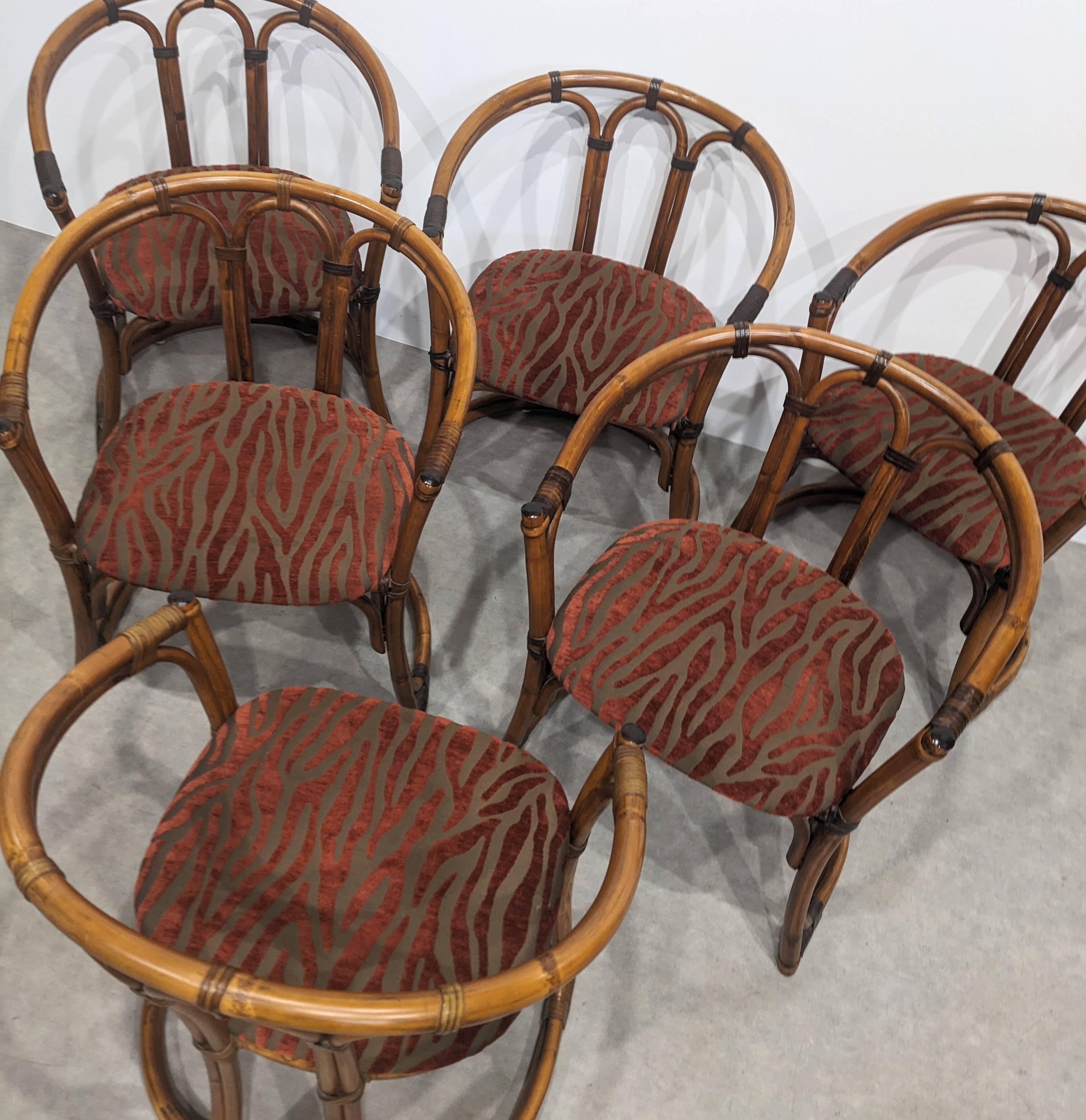 Beautiful vintage bamboo chairs.
