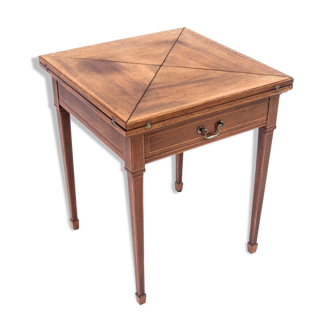 Folding game table, Western Europe, circa 1910. Antique.