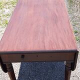 Mahogany shuttered table, flaps and 1 drawer