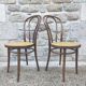 Pair of canned bistro chairs Thonet ZPM Radomsko in curved wood