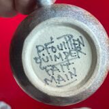Set of 8 ceramic Quimper cups and under cups