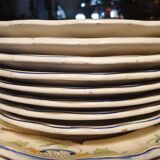 7 plates 25,5cm Clery Longchamp