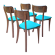 Set of four scandinavian chairs