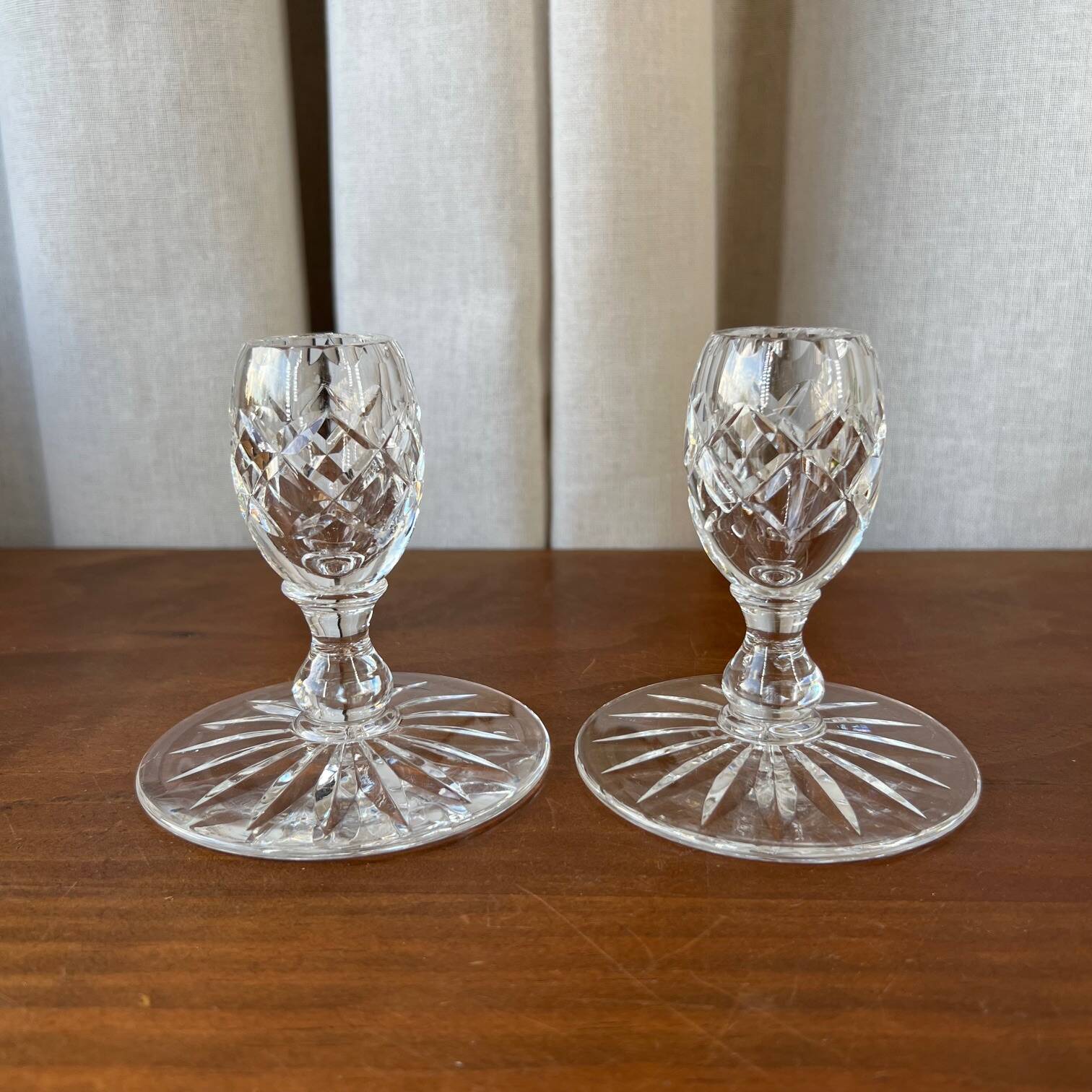 Crystal candlestick duo
