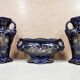 Pair of Vases + Art Nouveau Planter Barbotine De Bruyn FIVES LILLE