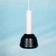 Vintage pendant light design, retro black and white ambient lamp.