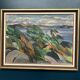 Large original Swedish oil on canvas – "Rocky Shore" – Signed – vintage and framed – 91 × 70 cm (35.8 in × 27.6 in)