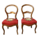 Pair of Louis Philippe walnut chairs, petit point tapestry