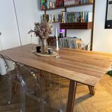 Acacia wood dining table - 203x102cm - Very good condition
