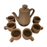 Coffee maker and its 6 stoneware cups