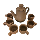 Coffee maker and its 6 stoneware cups