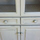 Large taupe gray chicken coop buffet
