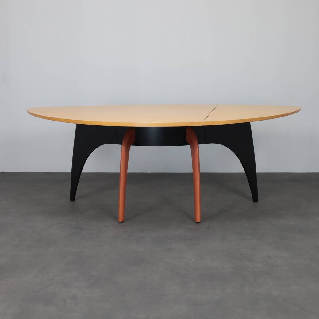 Table à manger extensible postmoderne 'Foliant' par Dick Spierenburg pour Castelijn, 1990