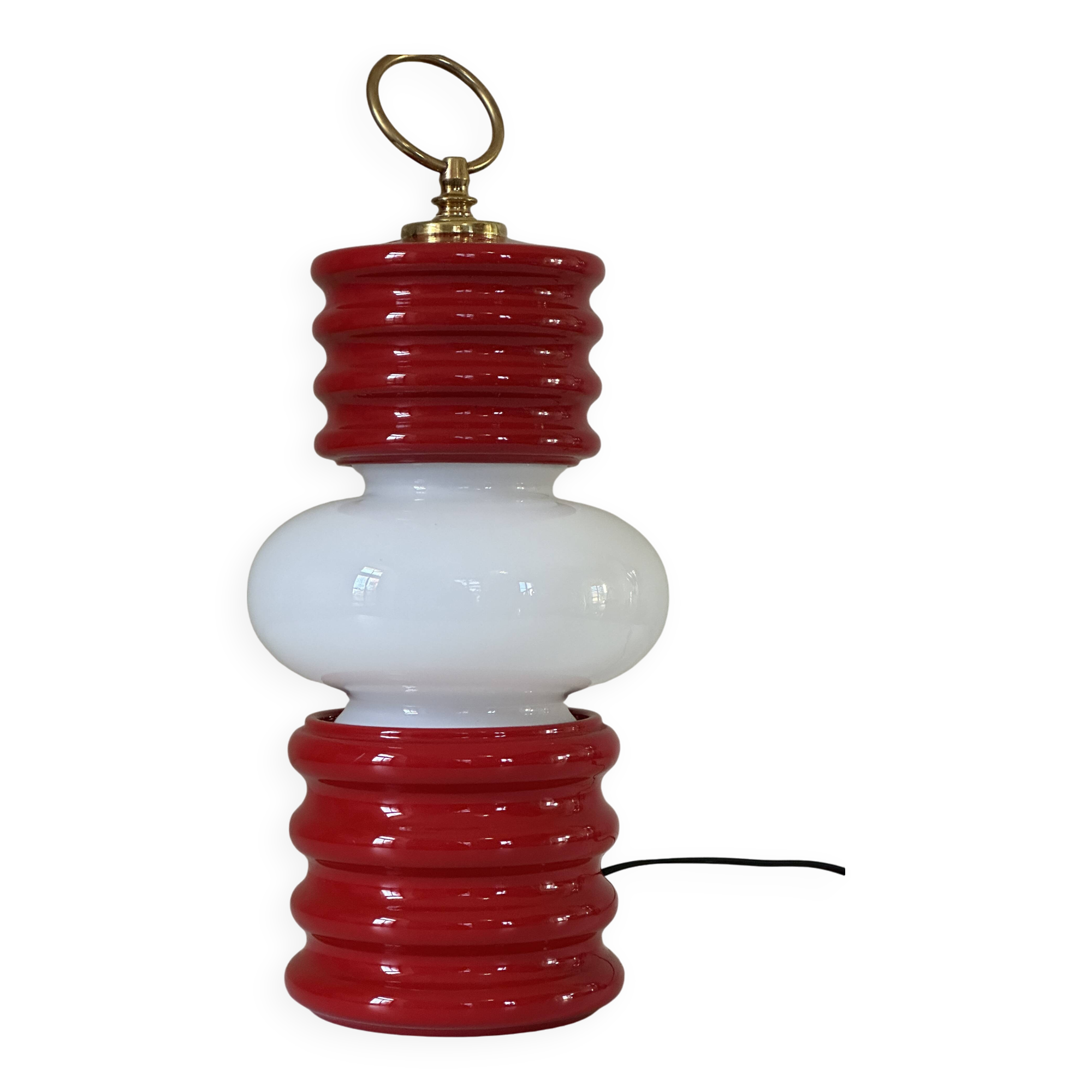 Vintage 70s ceramic design lantern lamp