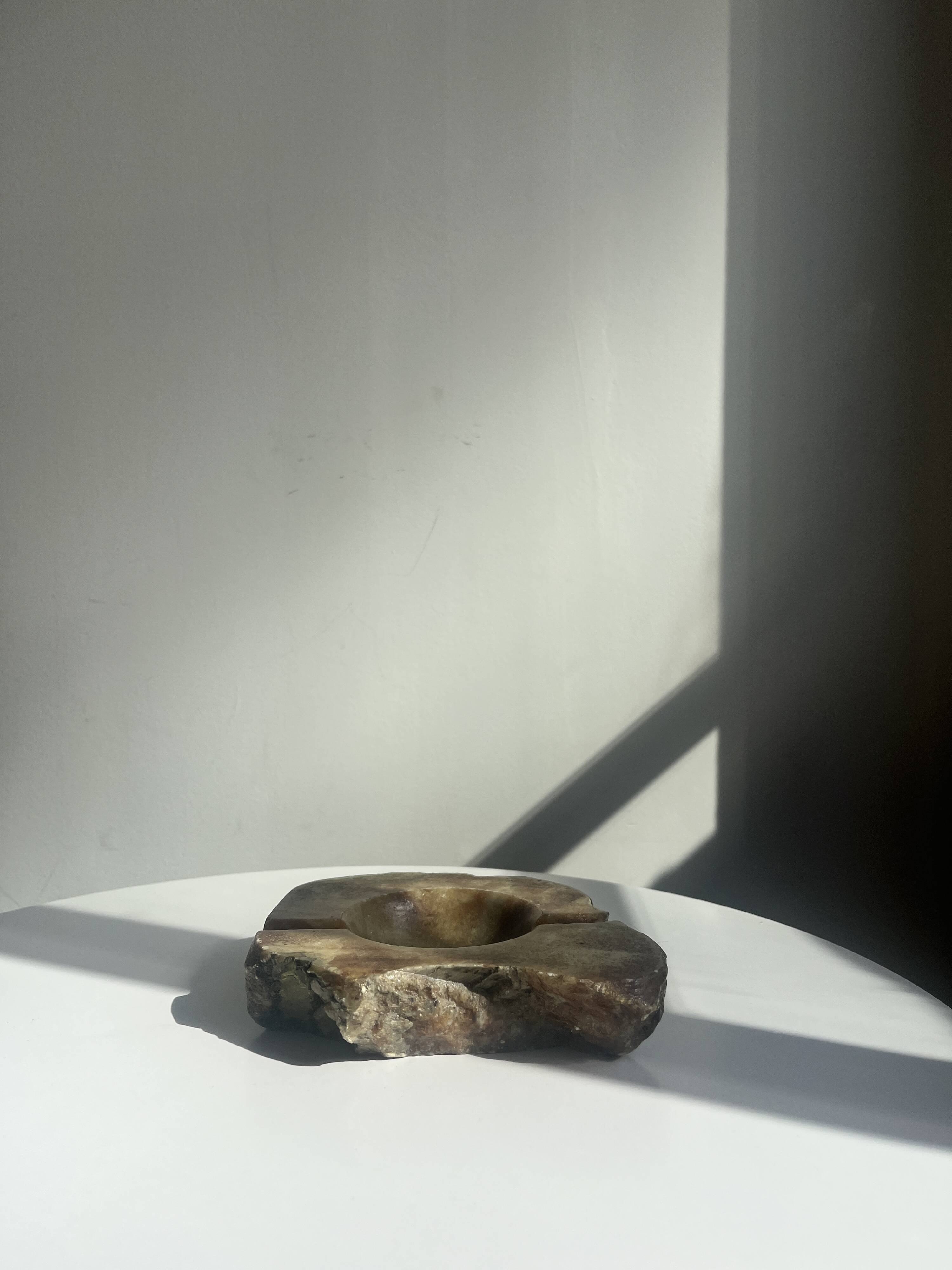 Marble ashtray / empty pocket, raw shape, vintage decor 1950