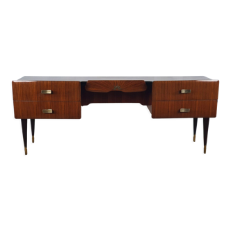 Mid-Century Sideboard in Mahogany and Brass