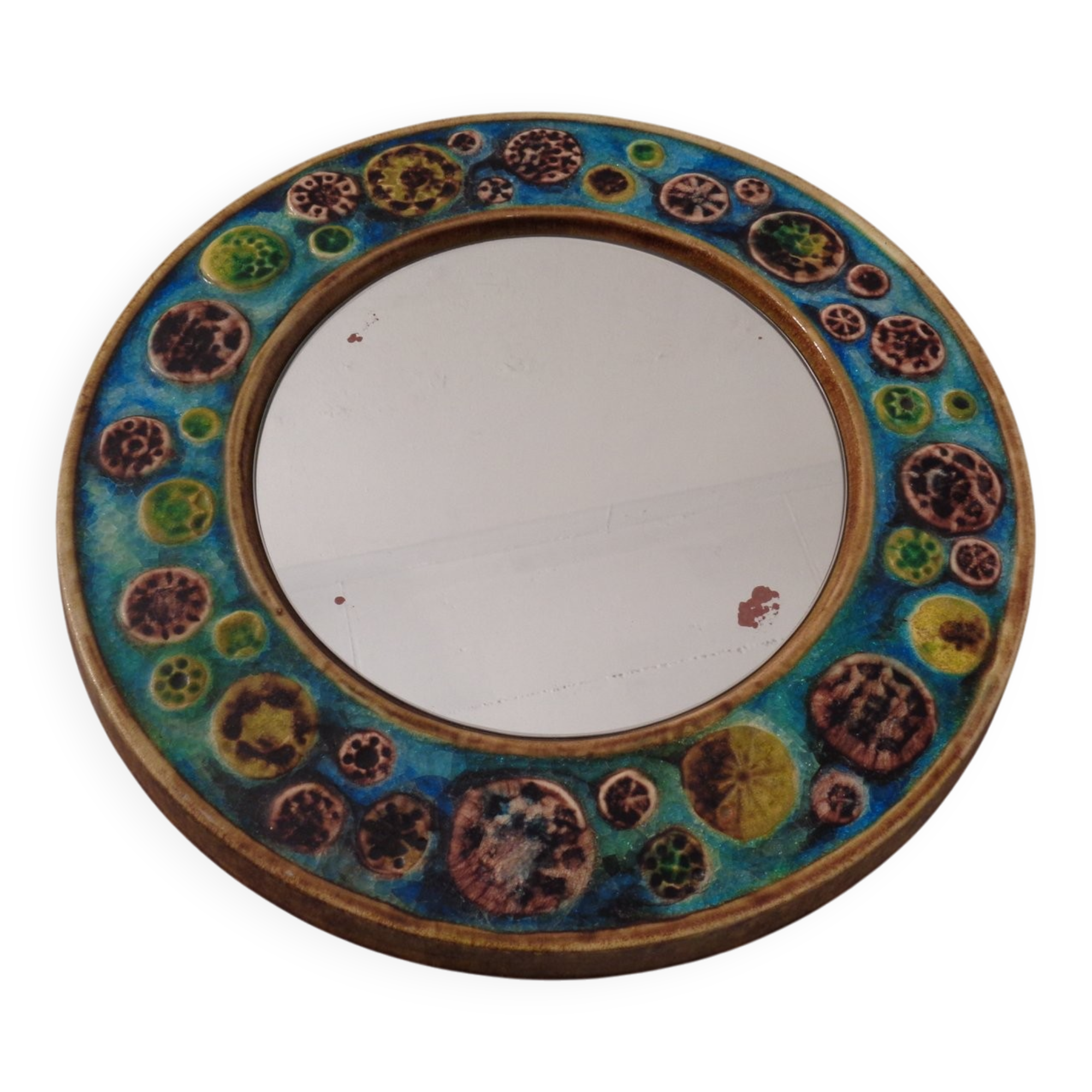 French ceramic mirror, 1960s
