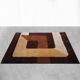 1970s Stunning Geometric Space Age Rug in Wool. Made in Italy