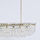 J.T. Kalmar Josef Frank 58" Zeppelin Crystal and Brass Chandelier, Vienna, 1950s