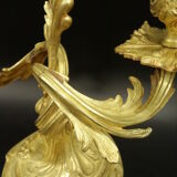 Paire de bougeoirs, style Louis XV, du XIXe