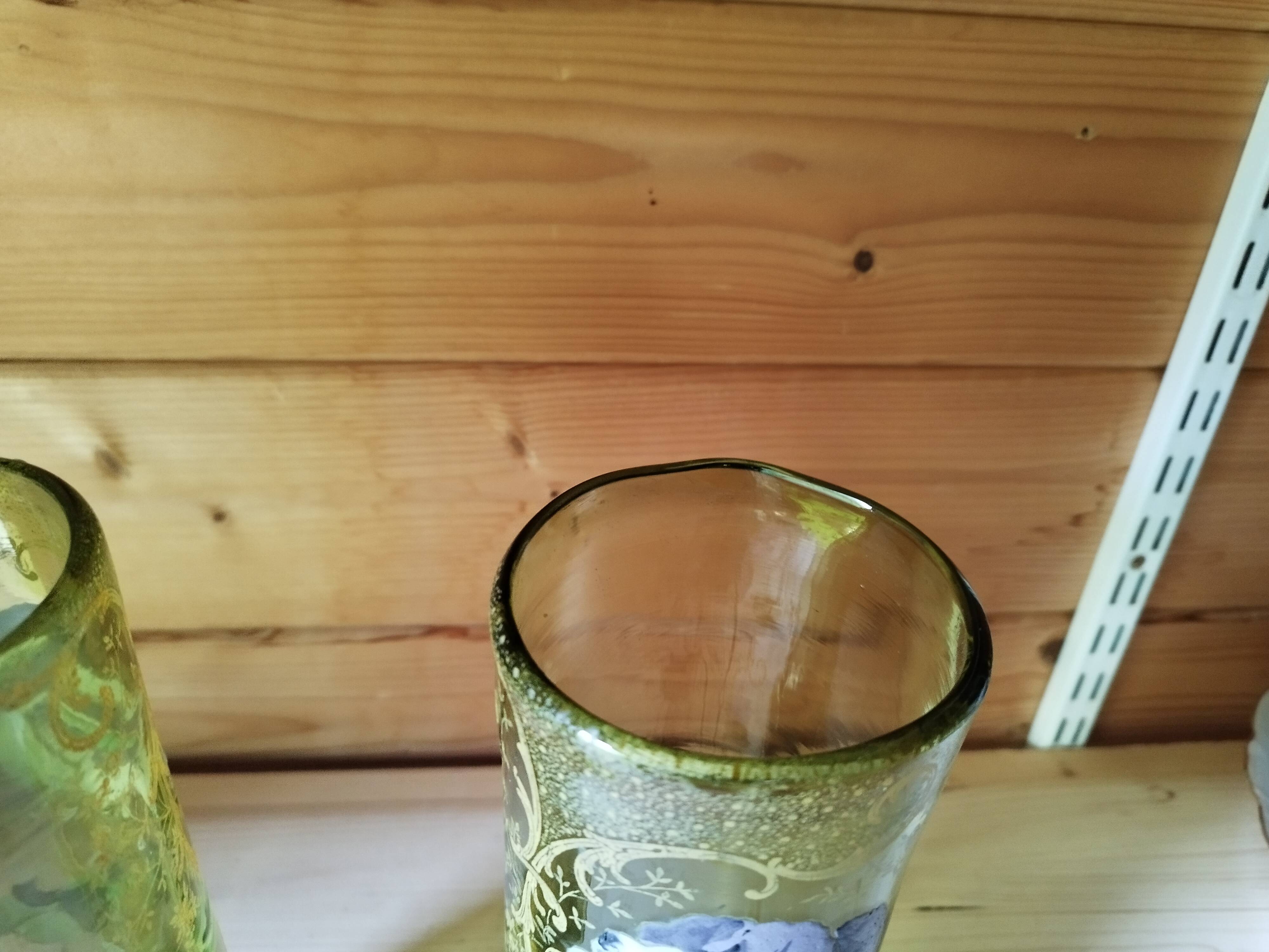 Lot of enameled vases