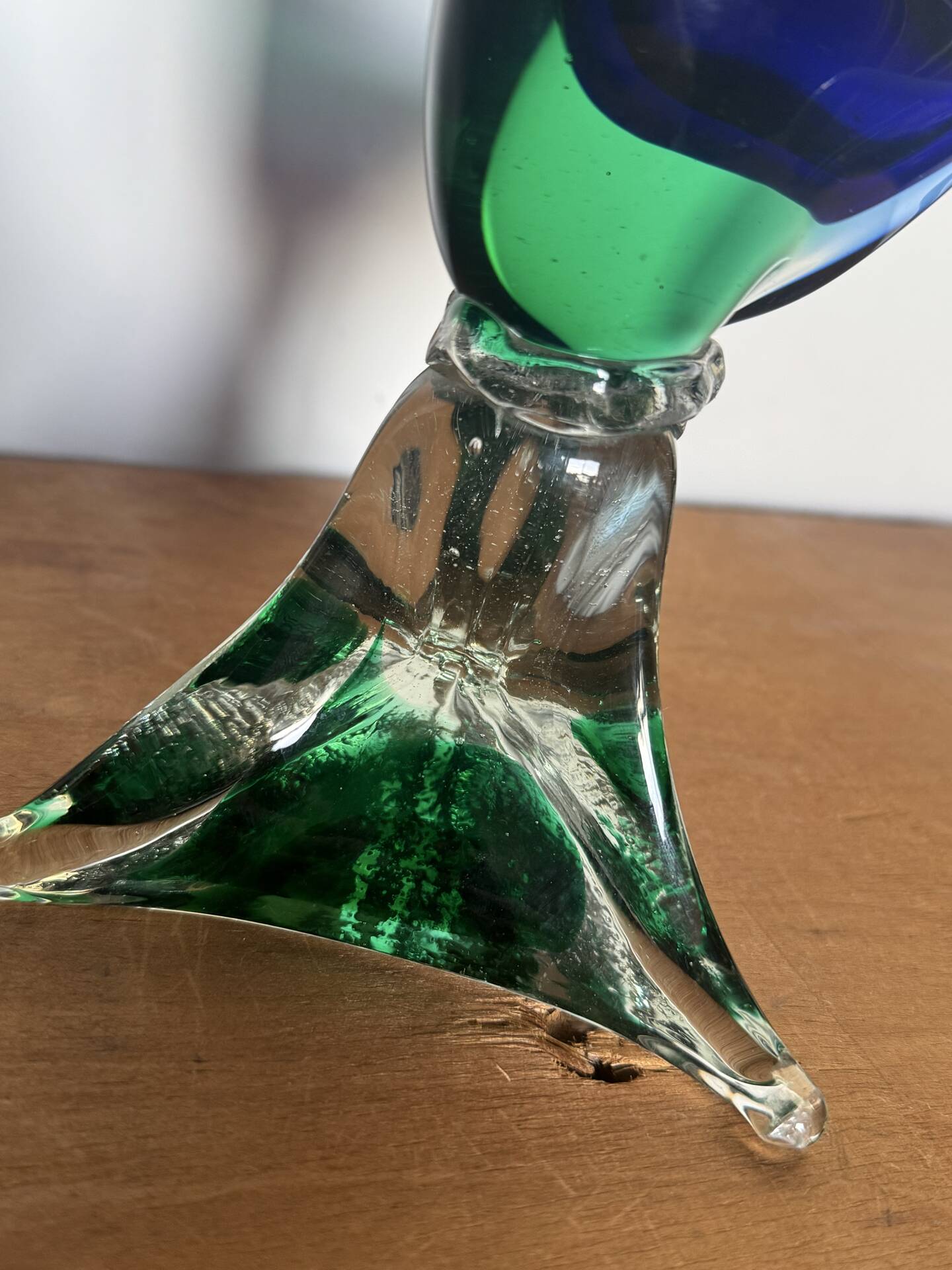 Vintage Murano Sommerso glass bird