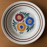 6 assiettes plates anciennes en faïence de Choisy-le-Roi