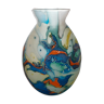 Vase en verre sablé signé Jean Noël Bouillet