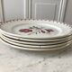 Set of 5 flat plates Badonviller with flowers 30s
