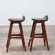 Set of two Erik Buch Teak wood bar stools 1960 Denmark