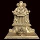 Church wall console shelf in carved gilded wood, 19th century.