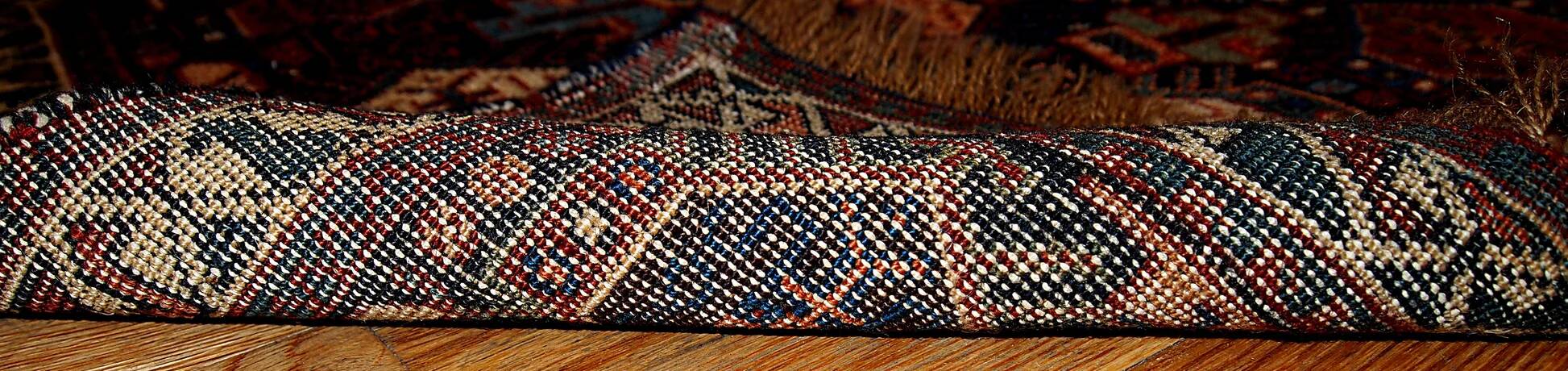 Handmade antique collectible Persian Khamseh bag face 58cm x 67cm 1880s