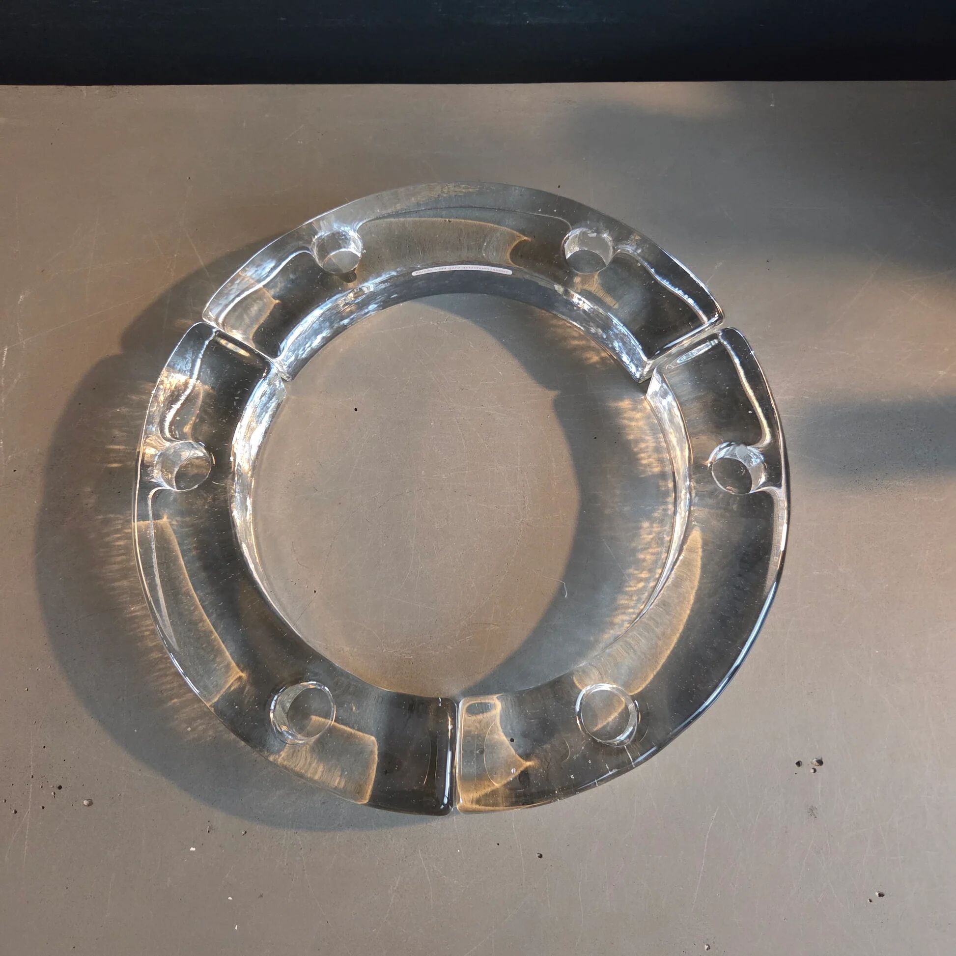 Chandelier centrepiece in pressed moulded glass