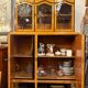 Art Deco Salon Display Cabinet, Flamed Birch Veneer, circa 1920