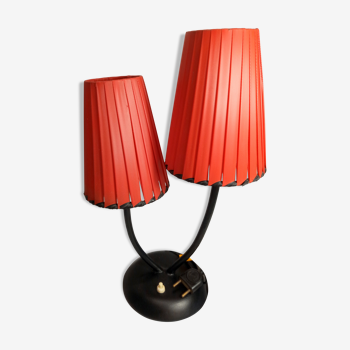 Lampe 2 feux rouge années 50