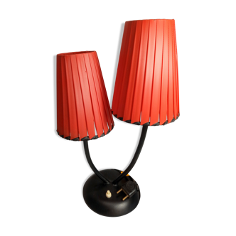 Lampe 2 feux rouge années 50