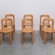 Set of 6 'Rey' chairs by Bruno Rey for Dietiker Switzerland, 1971