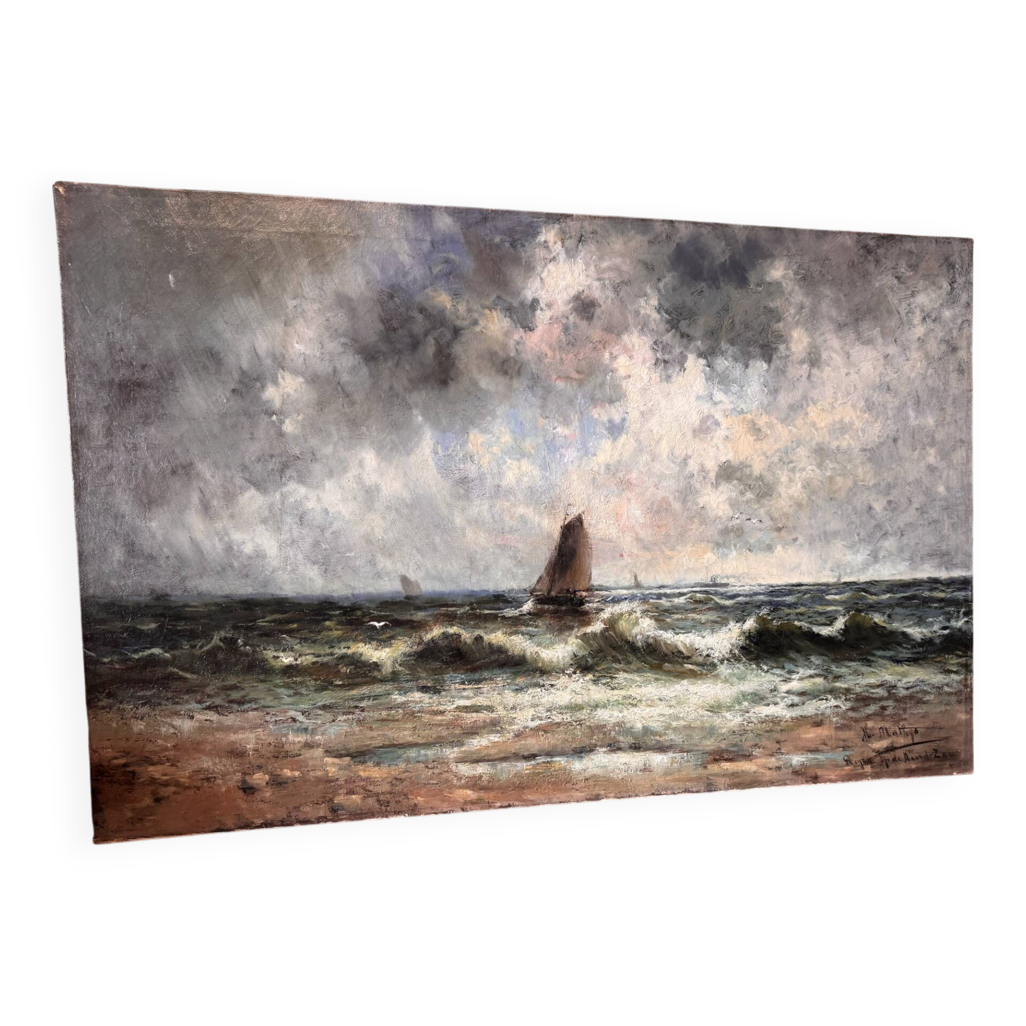 Marine – « Regen op de Noordzee » (Pluie sur la Mer du Nord)