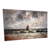 Marine – « Regen op de Noordzee » (Pluie sur la Mer du Nord)