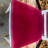 Suite of 6 louis XVI style chairs red velvet