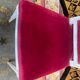 Suite de 6 chaises de style Louis XVI velours rouge
