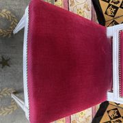 Suite of 6 louis XVI style chairs red velvet