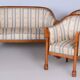 Biedermeier Birch Seating Set, Vienna, Austria, 1830s, Set of 3