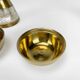 Duo of pear boxes in mother-of-pearl and brass 80s